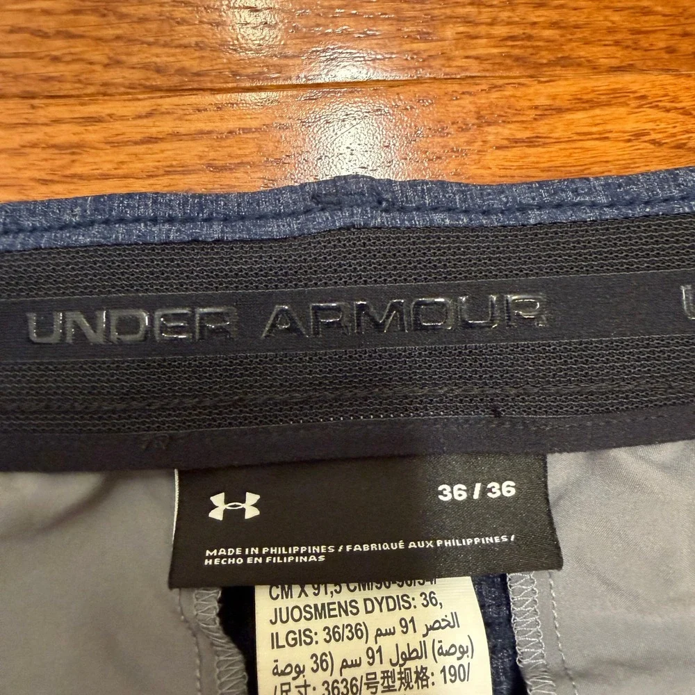 Under Armour Showdown Golf Pants Men 36x36 Blue Heathered Performance Athletic